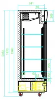 Photo 2 - Réfrigérateur professionnel noir 2 portes vitrées positif 1200 mm - 7450.0140 - combisteel - Combisteel - 7450.0140