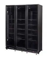 Photo 2 - Réfrigérateur professionnel noir 3 portes vitrées positif 1600 mm hauteur 2100 mm - 7455.1920 - combisteel - Combisteel - 7455.1920