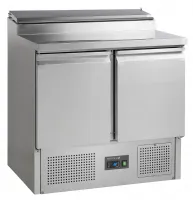 Comptoir réfrigéré professionnel 2 portes pleines capacité gn1/6 positif - ss920 - tefcold - Tefcold - SS920