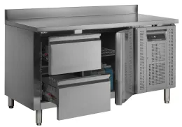 Photo 2 - Comptoir réfrigéré professionnel 1 porte positif gn1/1 et dosseret 272 l - ck7220 - tefcold - Tefcold - CK7220