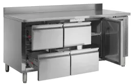 Photo 2 - Comptoir réfrigéré professionnel 1 porte positif avec dosseret gn1/1 402l - ck7340 - tefcold - Tefcold - CK7340