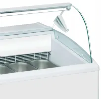 Photo 4 - Vitrine à glaces professionnelle avec couvercle en verre bombé - isetta 6lx - tefcold - Tefcold - ISETTA 6LX