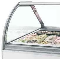 Photo 3 - Vitrine professionnelle à froid ventilée pour 20 bacs de glace avec façade bombée - millennium lx20 - tefcold - Tefcold - MILLENNIUM LX20