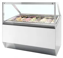 Vitrine professionnelle à froid ventilée pour 16 bacs de glace avec façade droite - millennium st16 - tefcold - Tefcold - MILLENNIUM ST16 Vitrine professionnelle à froid ventilée pour 16 bacs de glace avec façade droite - millennium st16 - tefcold - Tefcold - MILLENNIUM ST16