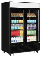 Photo 2 - Vitrine professionnelle froid positive noire 2 portes vitrées - lgc5000b - tefcold - Tefcold - LGC5000B