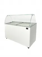 Photo 4 - Vitrine à crème glacée professionnelle blanche 6 bacs de 5 l 231 l 909 mm - 7472.0125 - combisteel - Combisteel - 7472.0125