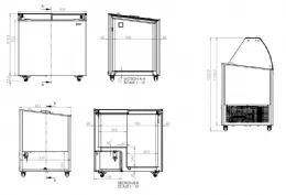 Photo 5 - Vitrine à crème glacée professionnelle blanche 6 bacs de 5 l 231 l 909 mm - 7472.0125 - combisteel - Combisteel - 7472.0125