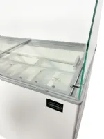 Photo 3 - Vitrine à crème glacée professionnelle blanche 10 bacs de 5 l 454 l 1439 mm - 7472.0135 - combisteel - Combisteel - 7472.0135