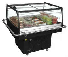 Photo 2 - Réfrigérateur professionnel noir 105 l positif couvercles vitrés coulissants - pdc90sl-2 - tefcold - Tefcold - PDC90SL-2