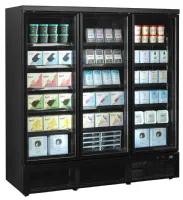 Photo 2 - Vitrine professionnelle noire froid négative 3 portes vitrées - atom maxi f3dbb - tefcold - Tefcold - Atom Maxi F3DBB