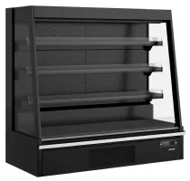 Vitrine réfrigérée basse tête de gondole noire positive 360l à rideau - galaxy+ gpl14 black hc - tefcold - Tefcold - Galaxy+ GPL14 Black HC