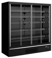 Vitrine réfrigérée professionnelle noire 4 portes vitrées positive - galaxy+ gp20fgd black - tefcold - Tefcold - Galaxy+ GP20FGD Black