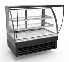 Photo 2 - Vitrine réfrigérée ronde professionnelle 236 l noire positive 1200 mm - 7450.0805 - combisteel - Combisteel - 7450.0805