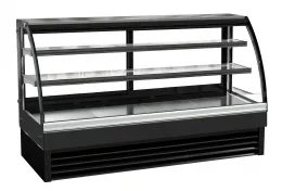 Vitrine réfrigérée ronde professionnelle 400 l noire positive 2000 mm - 7450.0815 - combisteel - Combisteel - 7450.0815