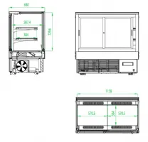 Photo 3 - Vitrine réfrigérée professionnelle droite 257 l noire positive 1200 mm - 7450.0825 - combisteel - Combisteel - 7450.0825