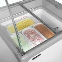 Photo 2 - Vitrine à glace professionnelle statique 138 litres capacité nette 4 roulettes freins - nic202sc-so - tefcold - Tefcold - NIC202SC-SO