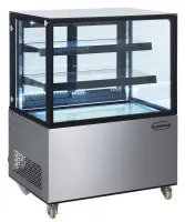 Vitrine réfrigérée professionnelle 270 l noire et acier inoxydable positive 900 mm - 7487.0015 - combisteel - Combisteel - 7487.0015