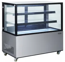 Vitrine réfrigérée professionnelle 370 l noire et acier inoxydable positive 1200 mm - 7487.0020 - combisteel - Combisteel - 7487.0020