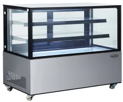 Vitrine réfrigérée professionnelle 470 l noire et acier inoxydable positive 1500 mm - 7487.0025 - combisteel - Combisteel - 7487.0025