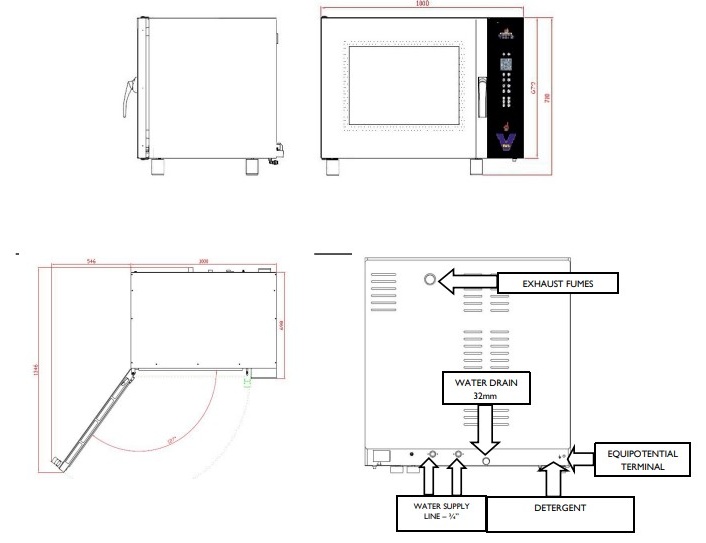 Four professionnel numérique 6 niveaux 600x400 - 0V0664D - Vesta en cuisine professionnelle