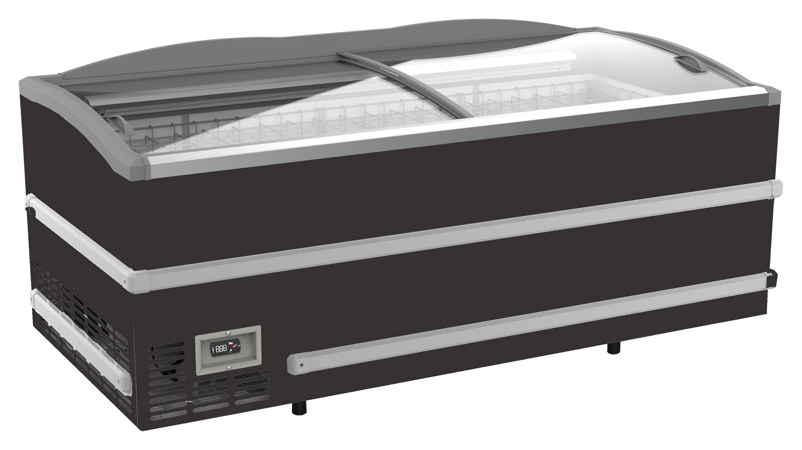 Congélateur professionnel bahut noir tête de gondole 864 L dégivrage manuel - 7072.0010 - Combisteel