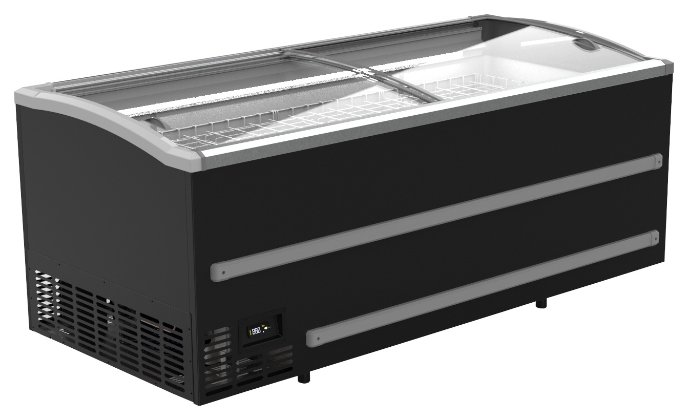 Congélateur professionnel bahut noir tête de gondole 988 L dégivrage automatique - 7072.0105 - Combisteel