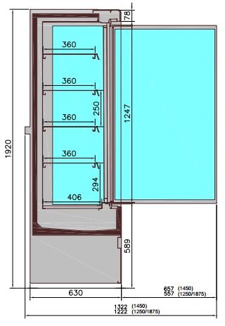 Armoire murale professionnelle noire 3 portes positive 1935 mm 613 L - 7350.0060 - Combisteel en cuisine professionnelle