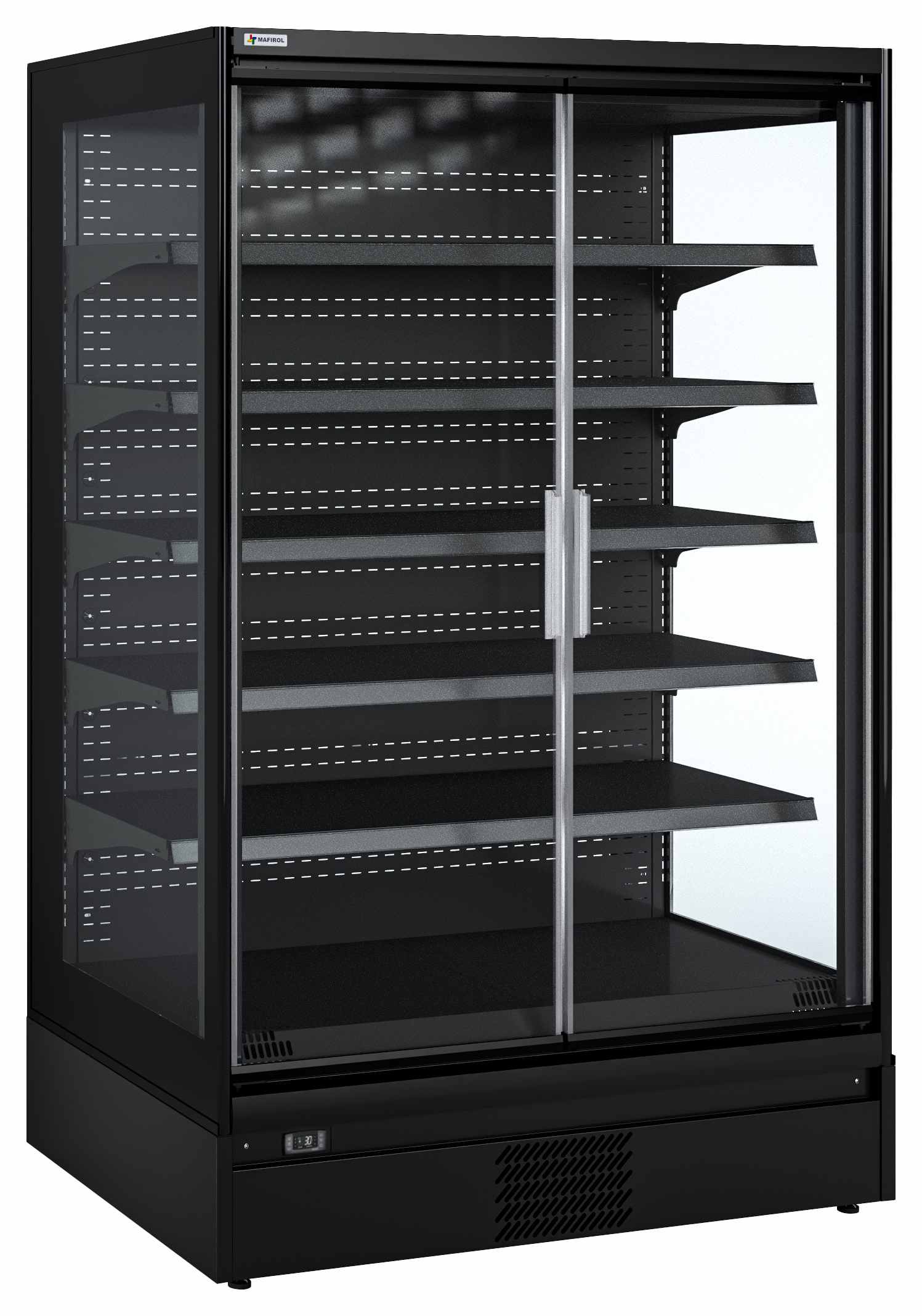 Chambre froide professionnelle murale noire 2 portes positive 1350 mm - 7350.0065 - Combisteel