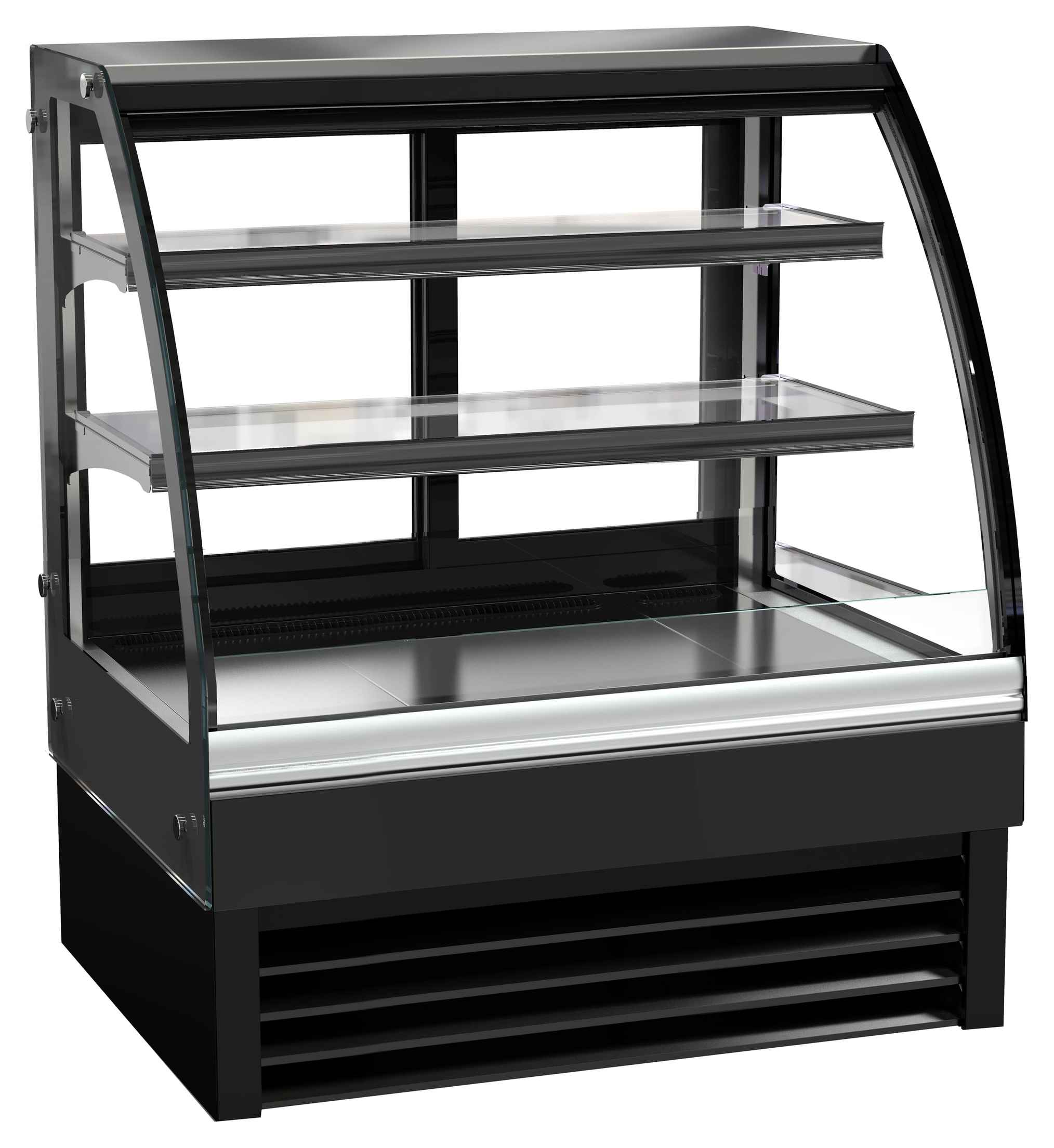 Vitrine réfrigérée ronde professionnelle 175 L noire positive 900 mm - 7450.0800 - Combisteel