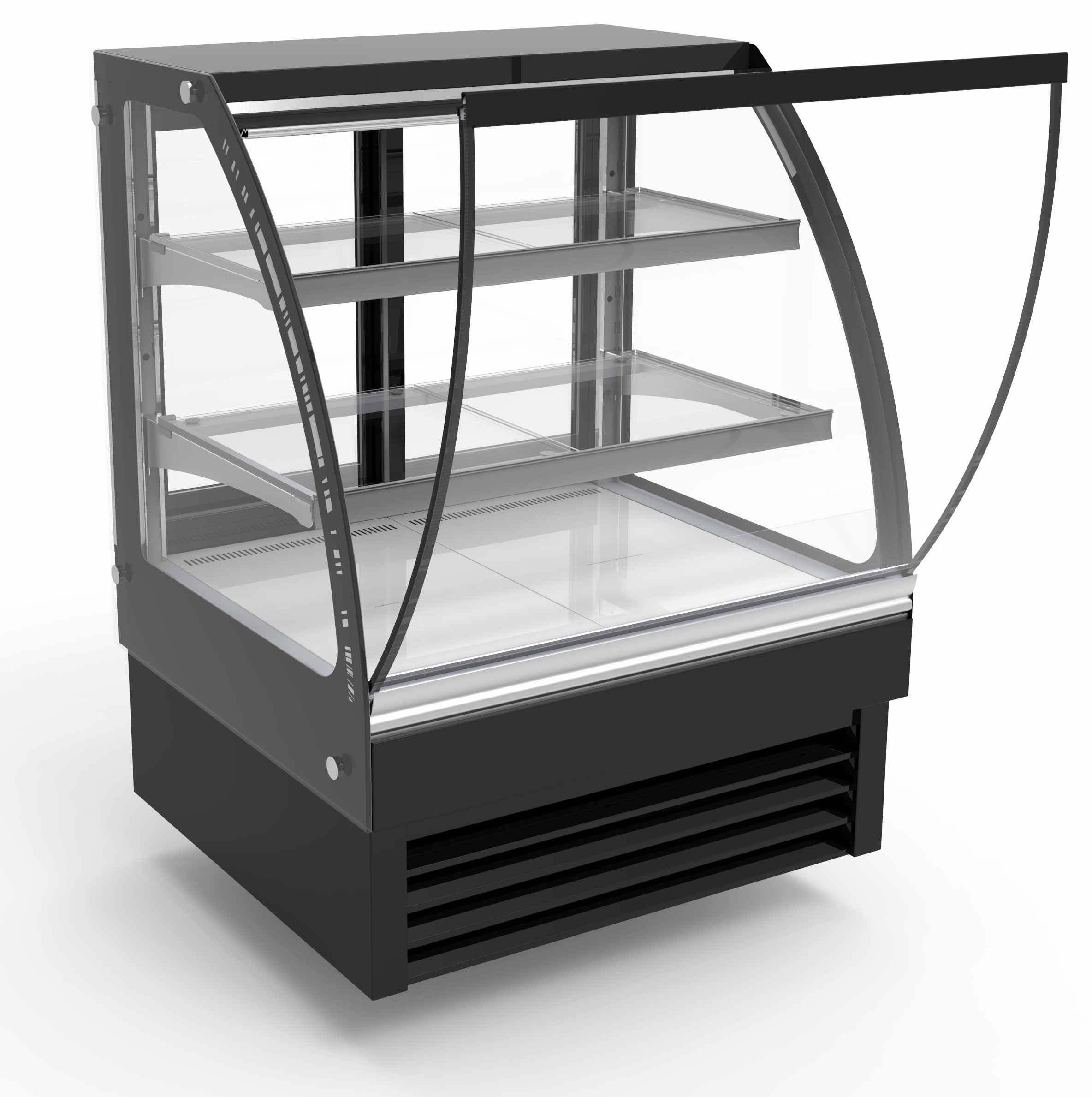 Vitrine réfrigérée ronde professionnelle 175 L noire positive 900 mm - 7450.0800 - Combisteel en cuisine professionnelle