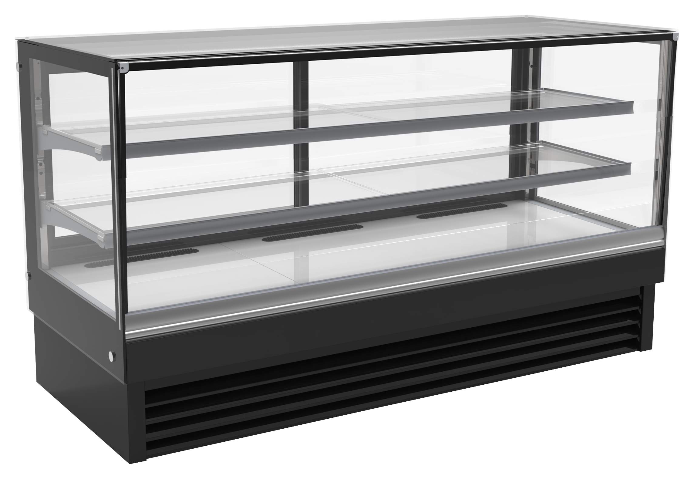Vitrine réfrigérée professionnelle droite 436 L noire positive 2000 mm - 7450.0835 - Combisteel