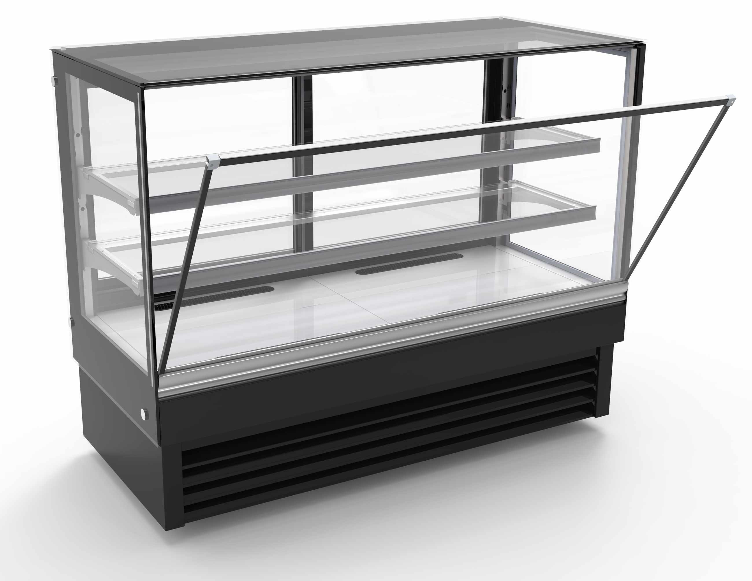 Vitrine réfrigérée professionnelle droite 436 L noire positive 2000 mm - 7450.0835 - Combisteel en cuisine professionnelle