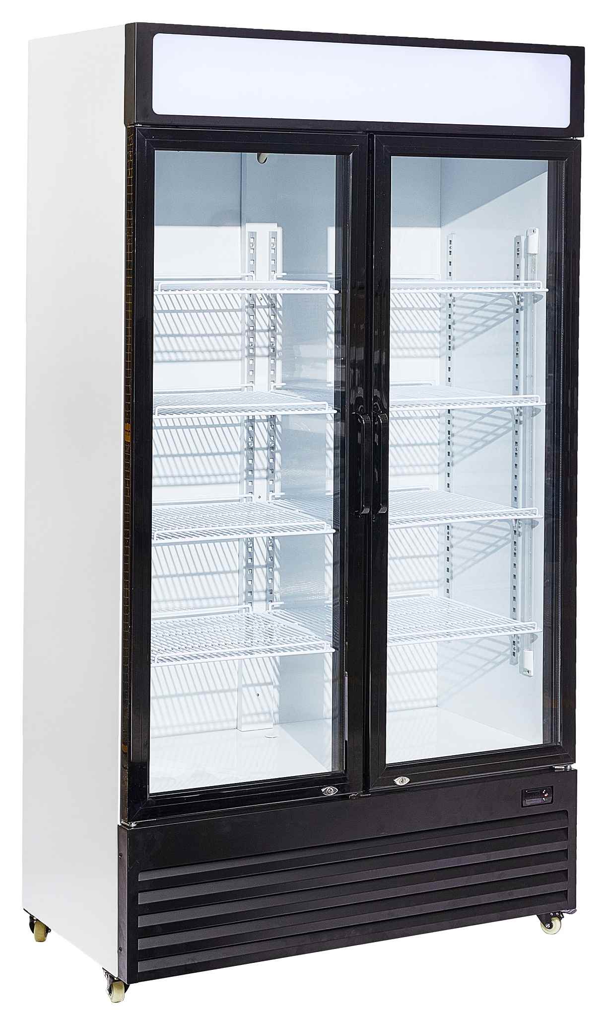 Réfrigérateur professionnel 2 portes vitrées 750 L positif 1120 mm - 7455.1390 - Combisteel