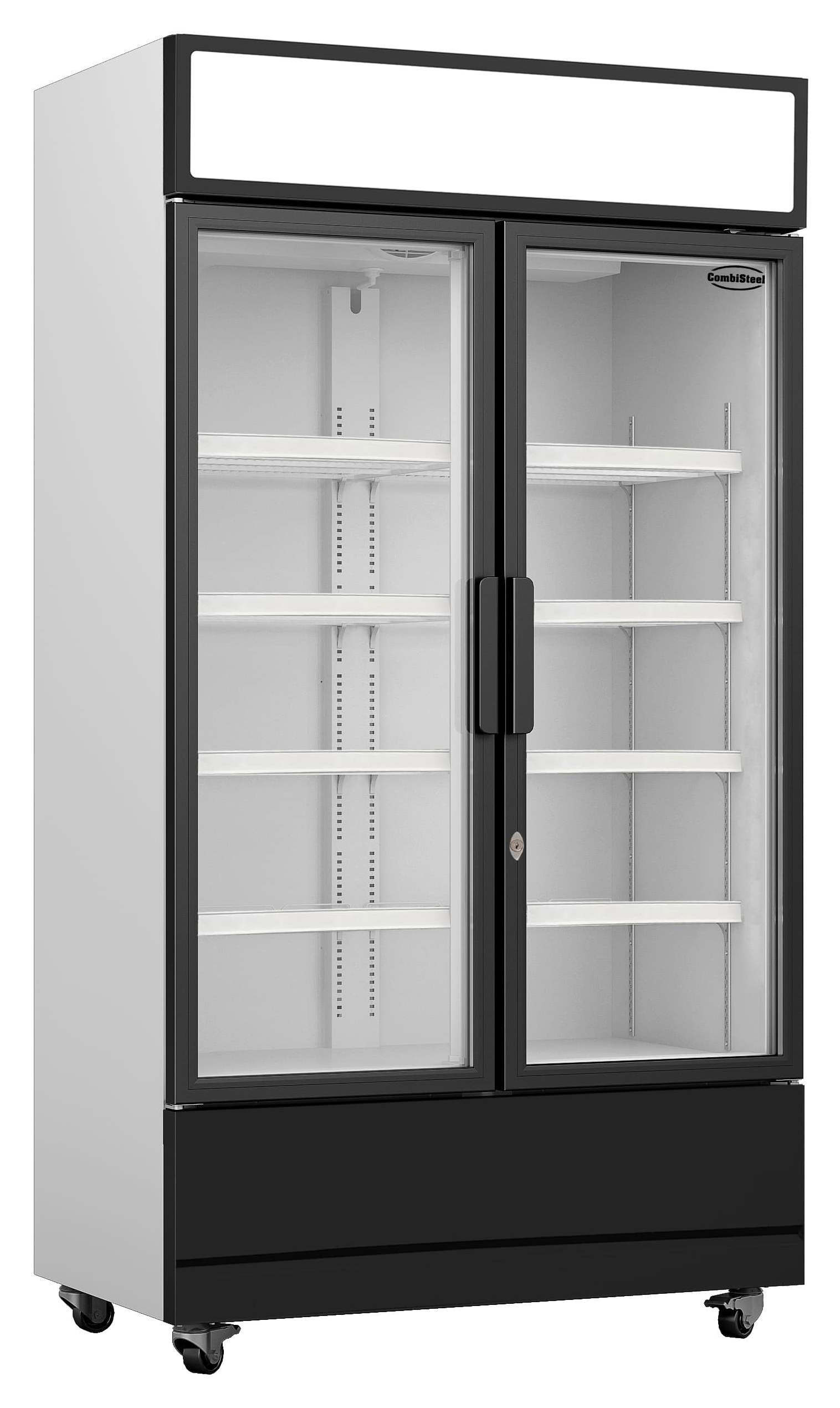 Réfrigérateur professionnel 2 portes vitrées 670 L positif - 7455.2105 - Combisteel