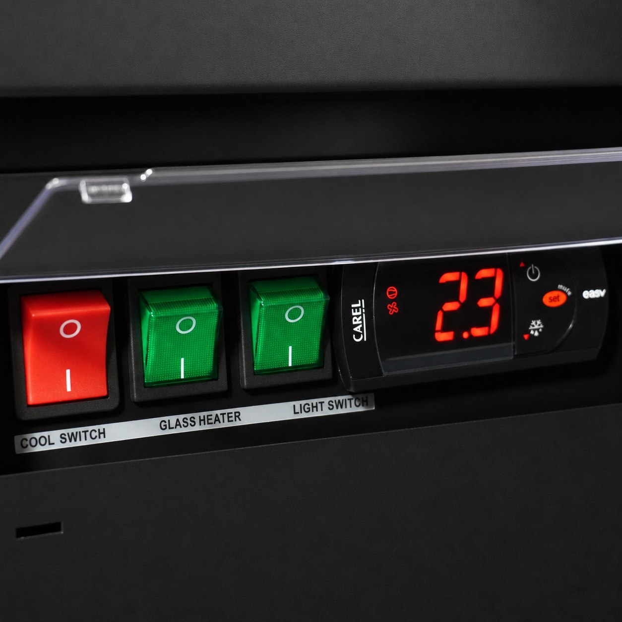 Congélateur professionnel noir 2 portes vitrées négatif 1253 mm 1000 L - 7455.2245 - Combisteel en cuisine professionnelle