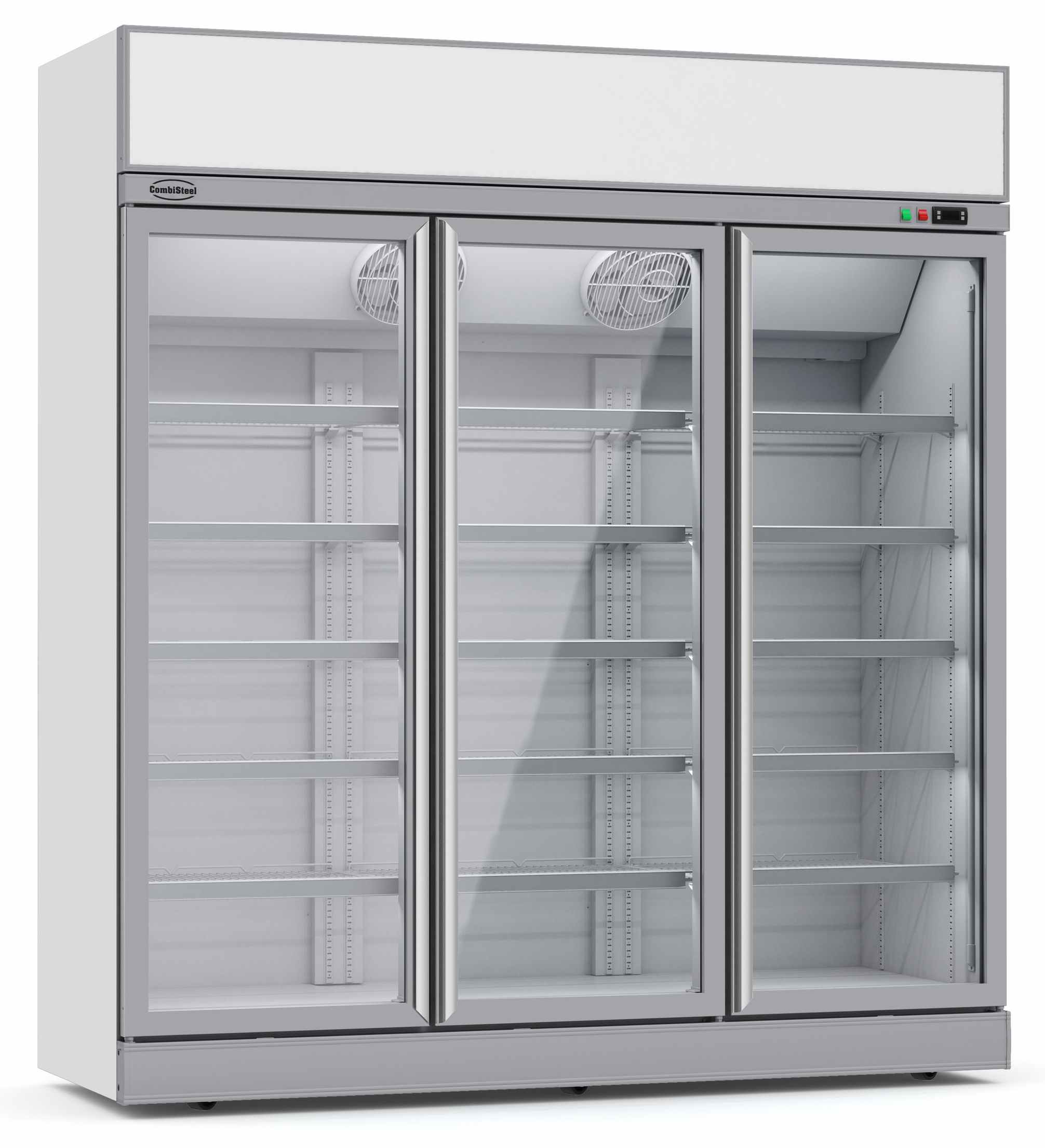 Congélateur professionnel blanc 3 portes vitrées négatif 1880 mm 1480 L - 7455.2430 - Combisteel
