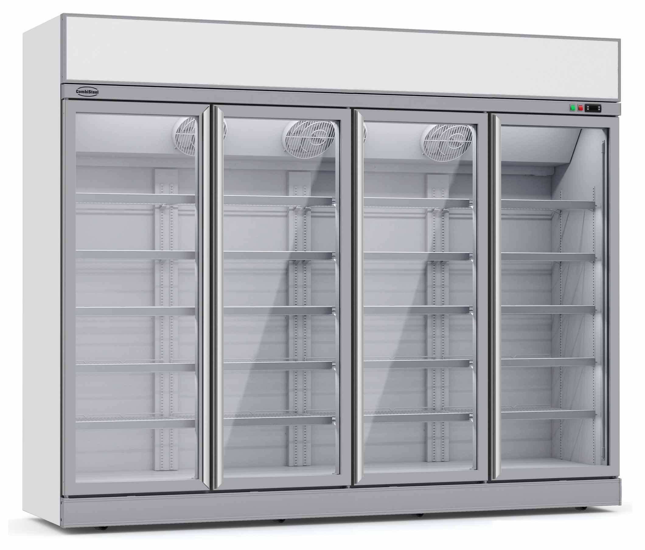 Congélateur professionnel blanc 4 portes vitrées négatif 2508 mm - 7455.2440 - Combisteel