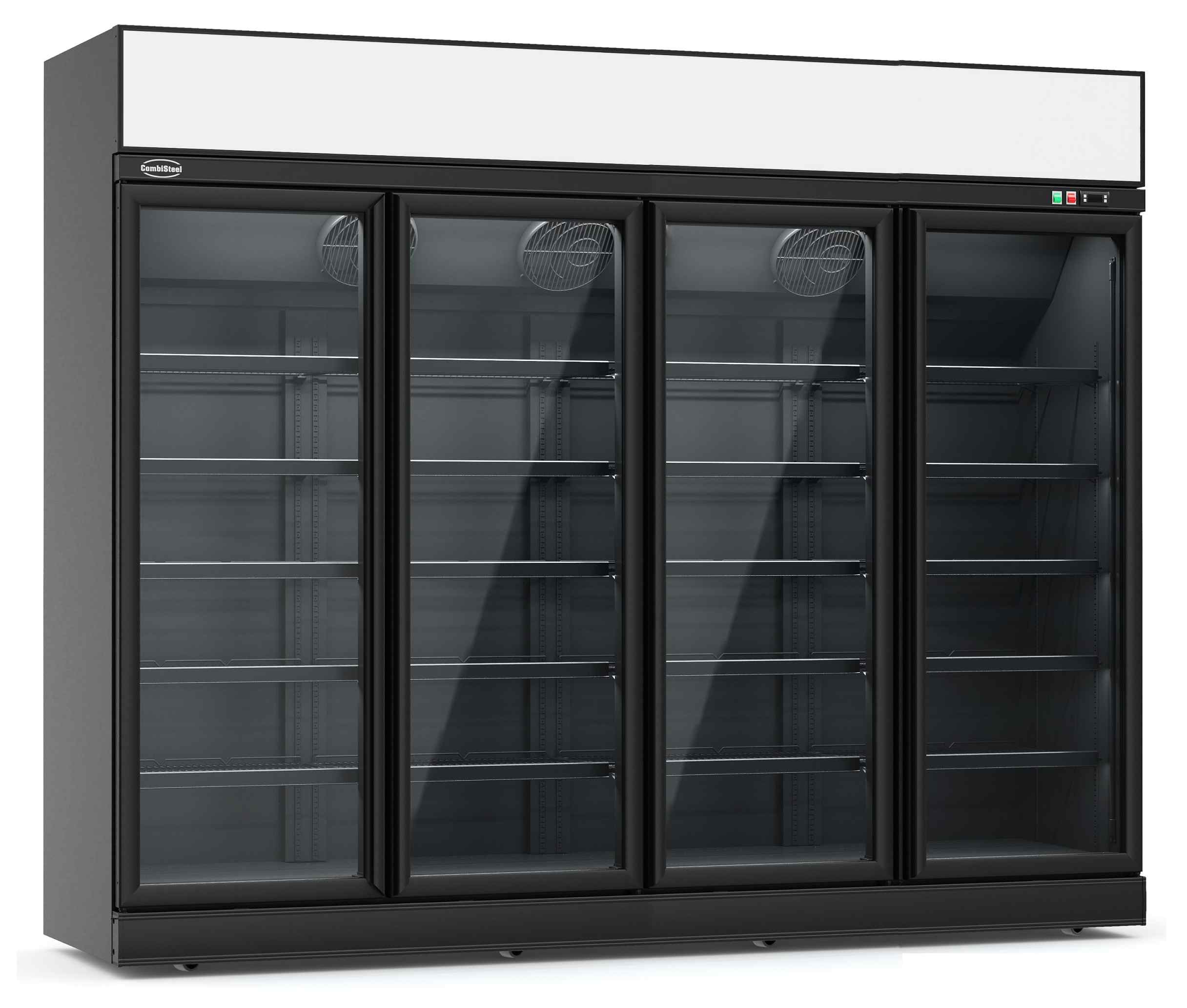 Congélateur professionnel noir 4 portes vitrées négatif 2508 mm - 7455.2445 - Combisteel