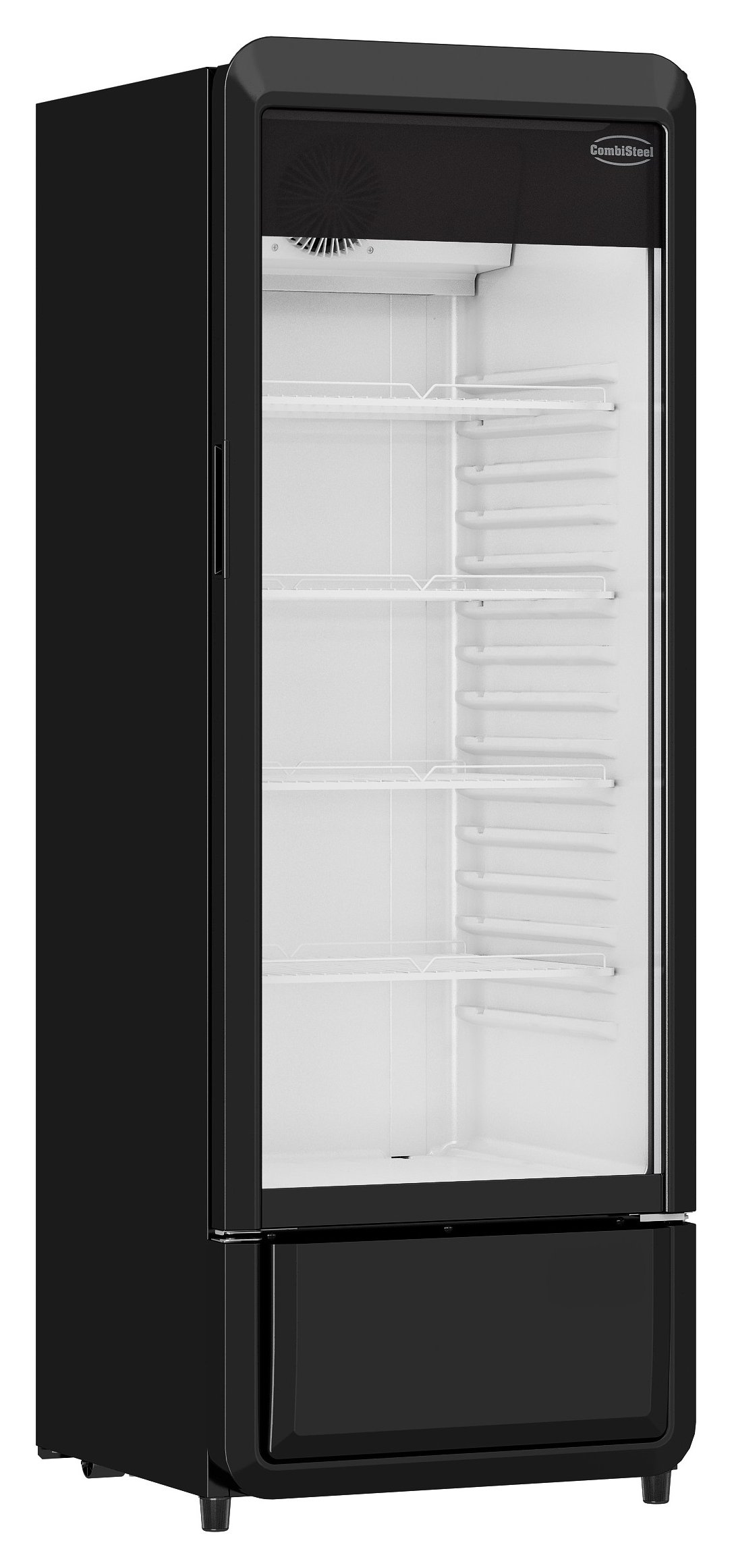 Réfrigérateur professionnel 1 porte vitrée noir 218 L positif - 7455.3120 - Combisteel