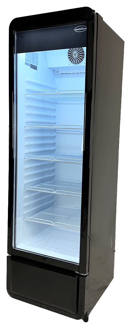 Réfrigérateur professionnel à poser 1 porte vitrée noir 258 L positif - 7455.3125 - Combisteel en cuisine professionnelle