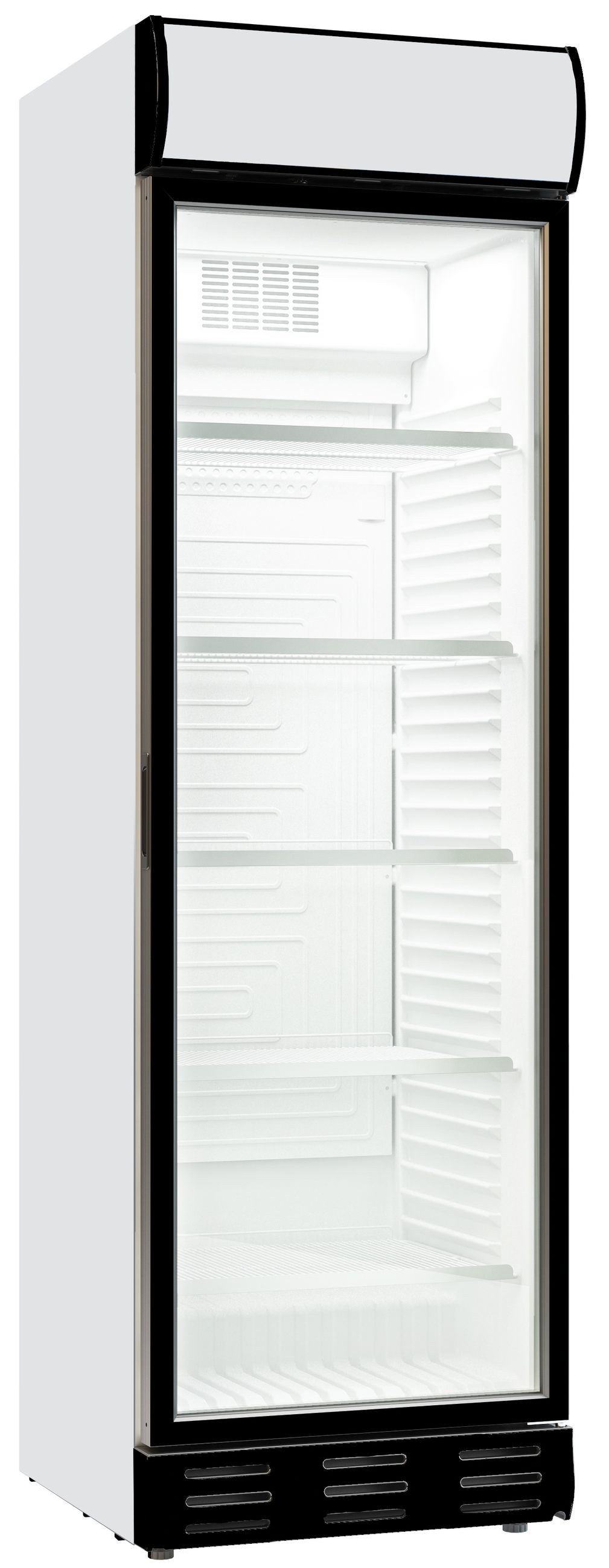 Réfrigérateur professionnel 1 porte vitrée blanc 382 L positif charnière à droite - 7464.0085 - Combisteel