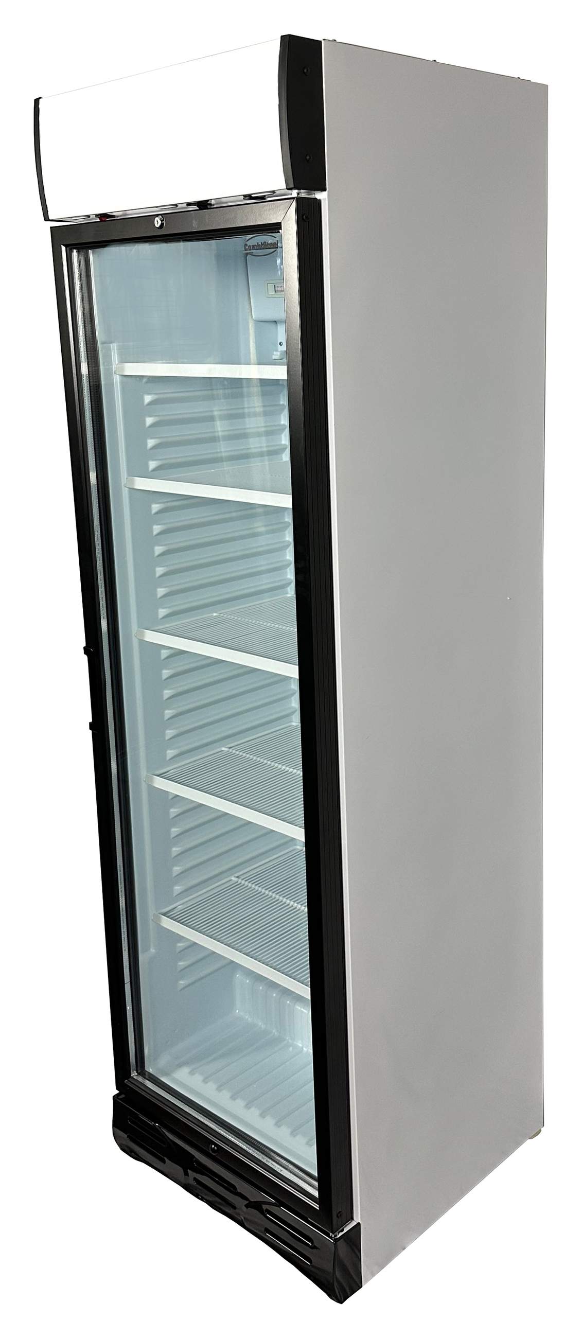 Réfrigérateur professionnel 1 porte vitrée blanc 382 L positif charnière à gauche - 7464.0088 - Combisteel en cuisine professionnelle