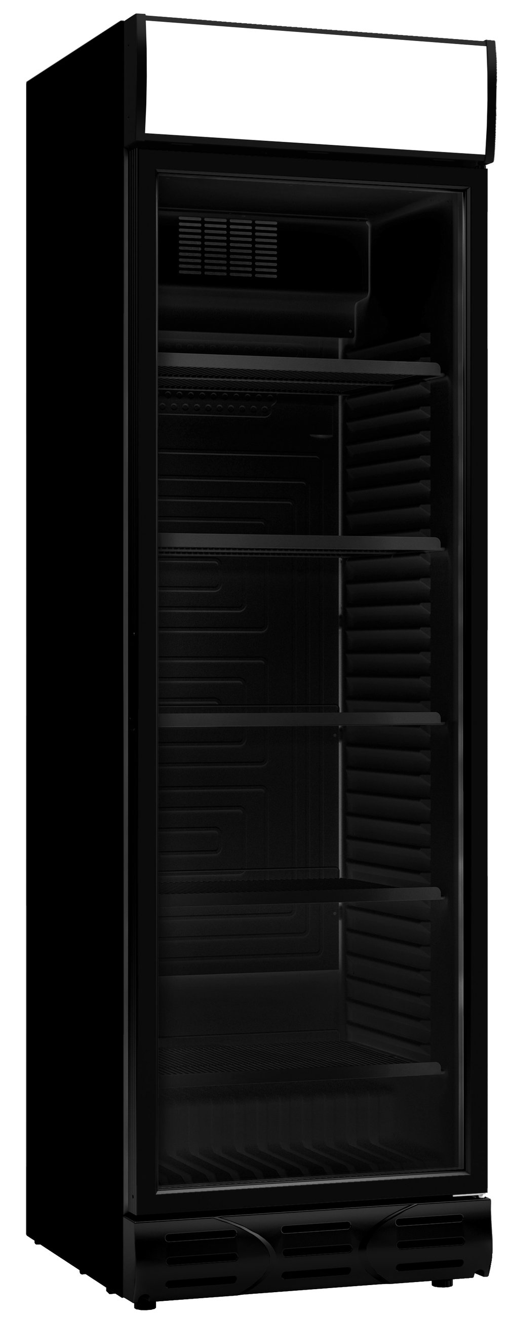 Réfrigérateur professionnel 1 porte vitrée noir 382 L positif charnière à gauche - 7464.0093 - Combisteel