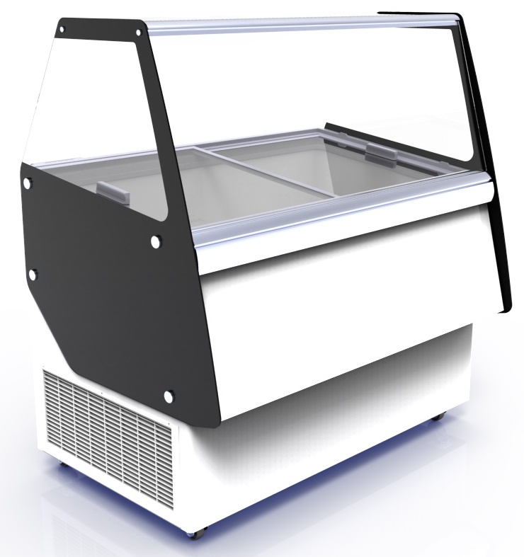 Vitrine à glace professionnelle 358 L négative 1194 mm - 7472.0140 - Combisteel