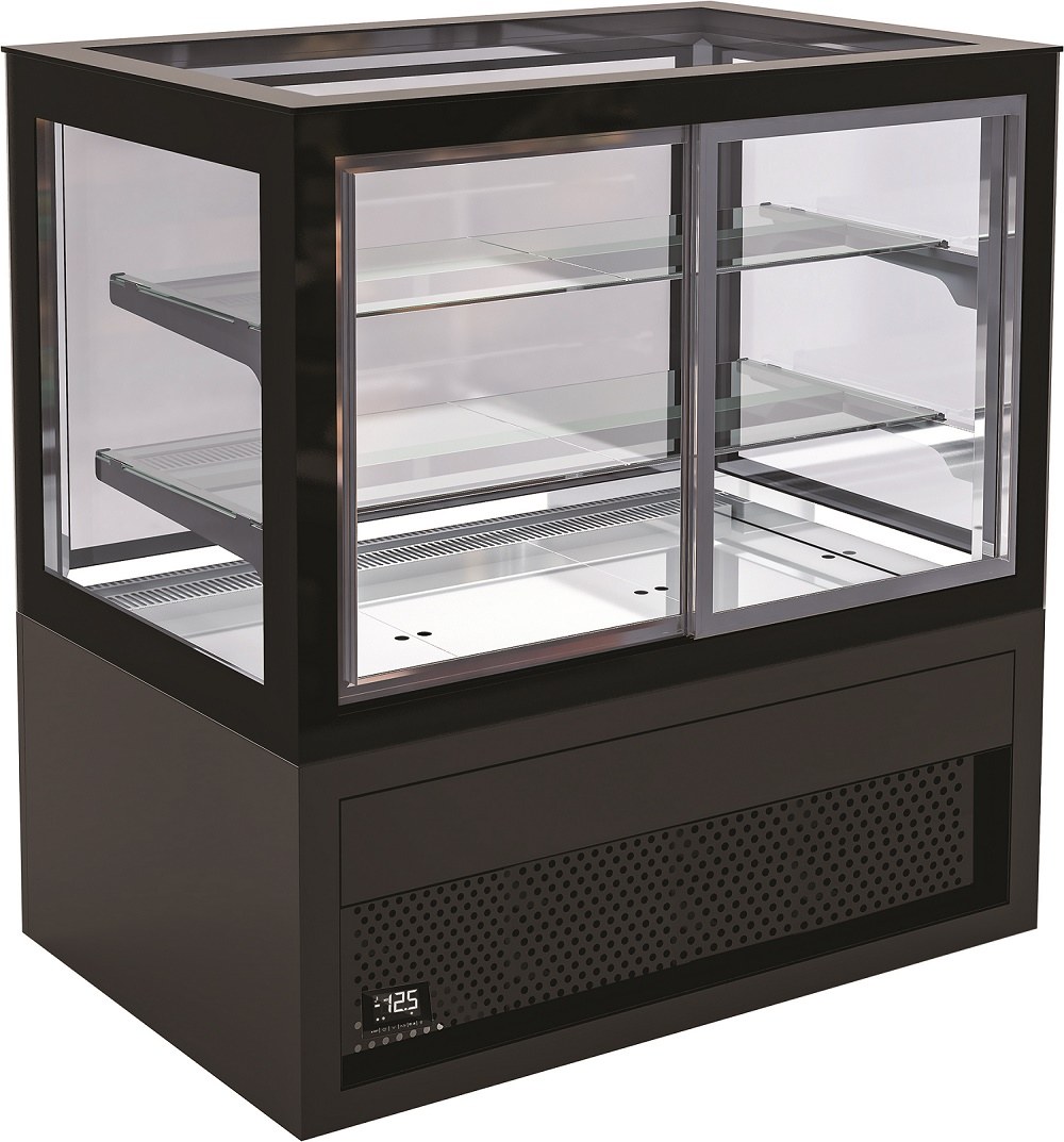 Vitrine réfrigérée professionnelle 450 L noire positive 1200 mm - 7489.5460 - Combisteel en cuisine professionnelle