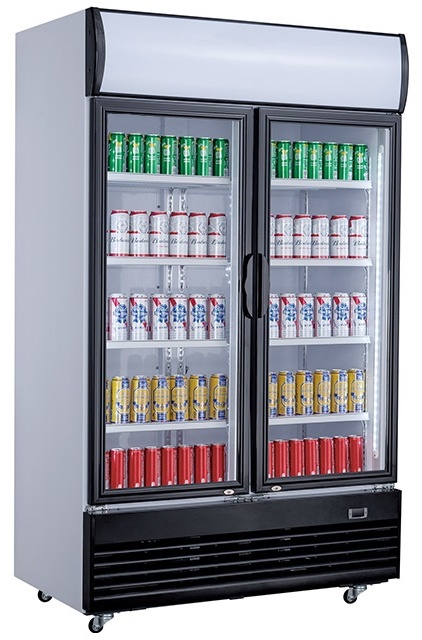 Réfrigérateur professionnel 2 portes vitrées 1000 L positif - 7527.0105 - Combisteel