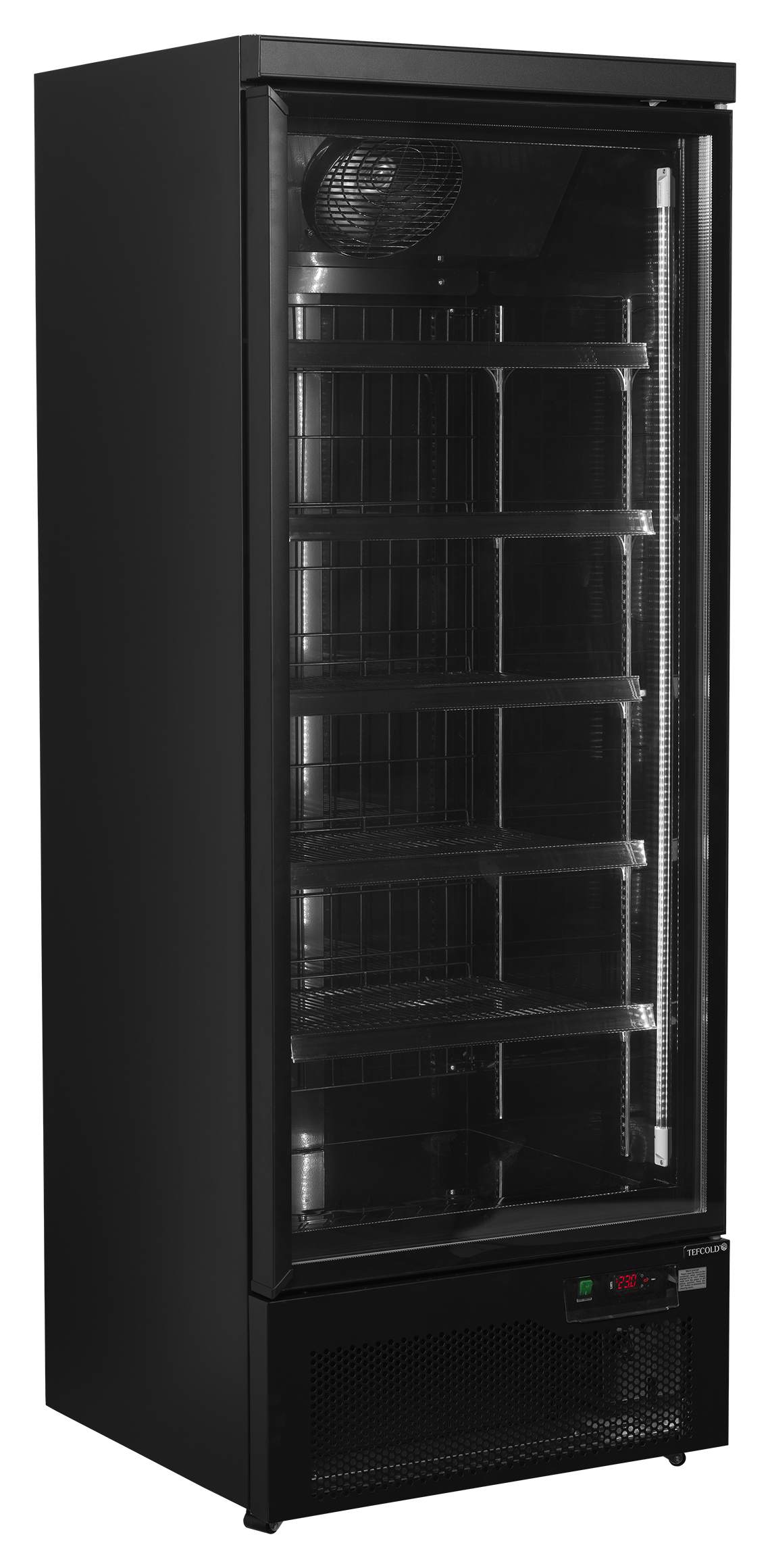 Vitrine professionnelle négative noire 1 porte vitrée - Atom Maxi F1DBB - Tefcold