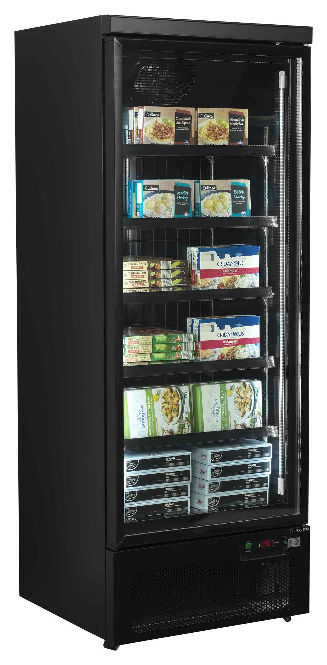 Vitrine professionnelle négative noire 1 porte vitrée - Atom Maxi F1DBB - Tefcold en cuisine professionnelle