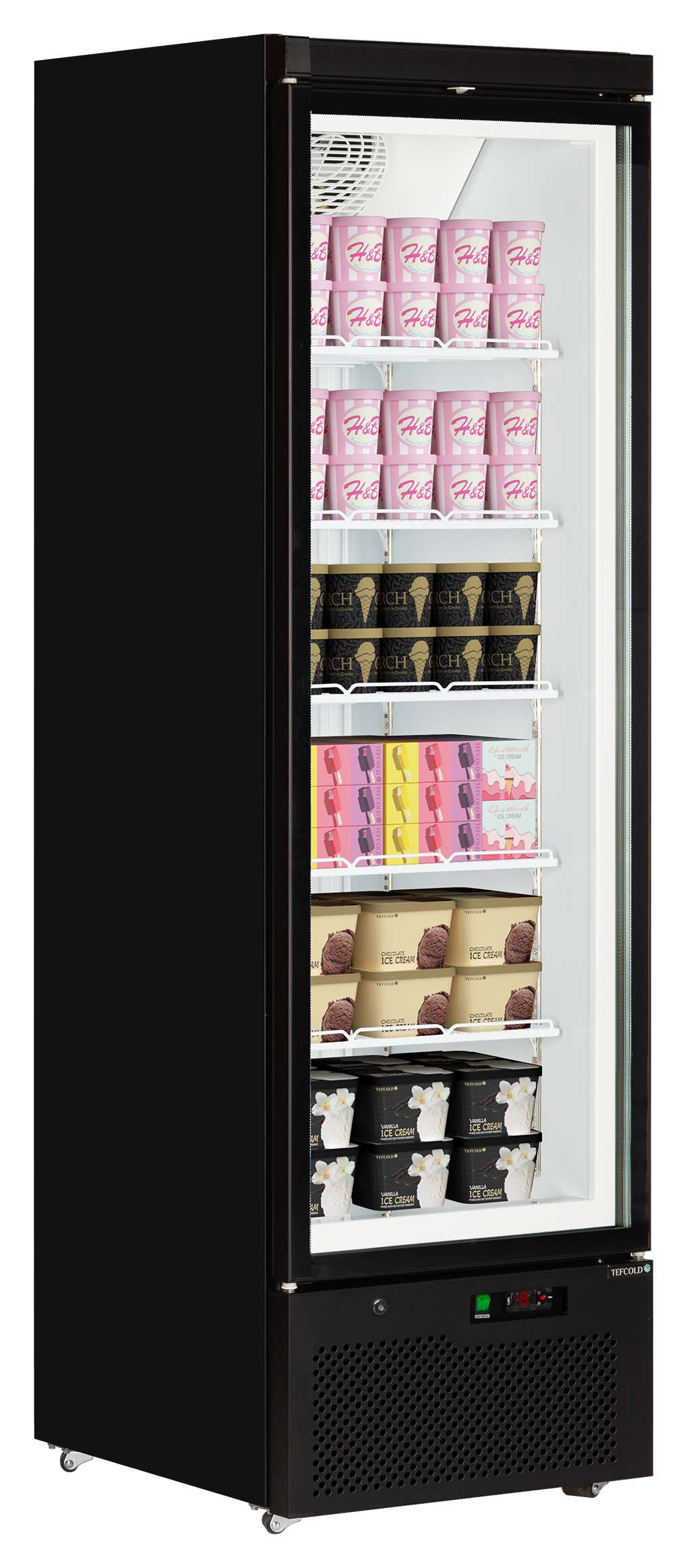 Vitrine professionnelle négative Blanche 1 porte vitrée - Atom Maxi F1DB - Tefcold en cuisine professionnelle