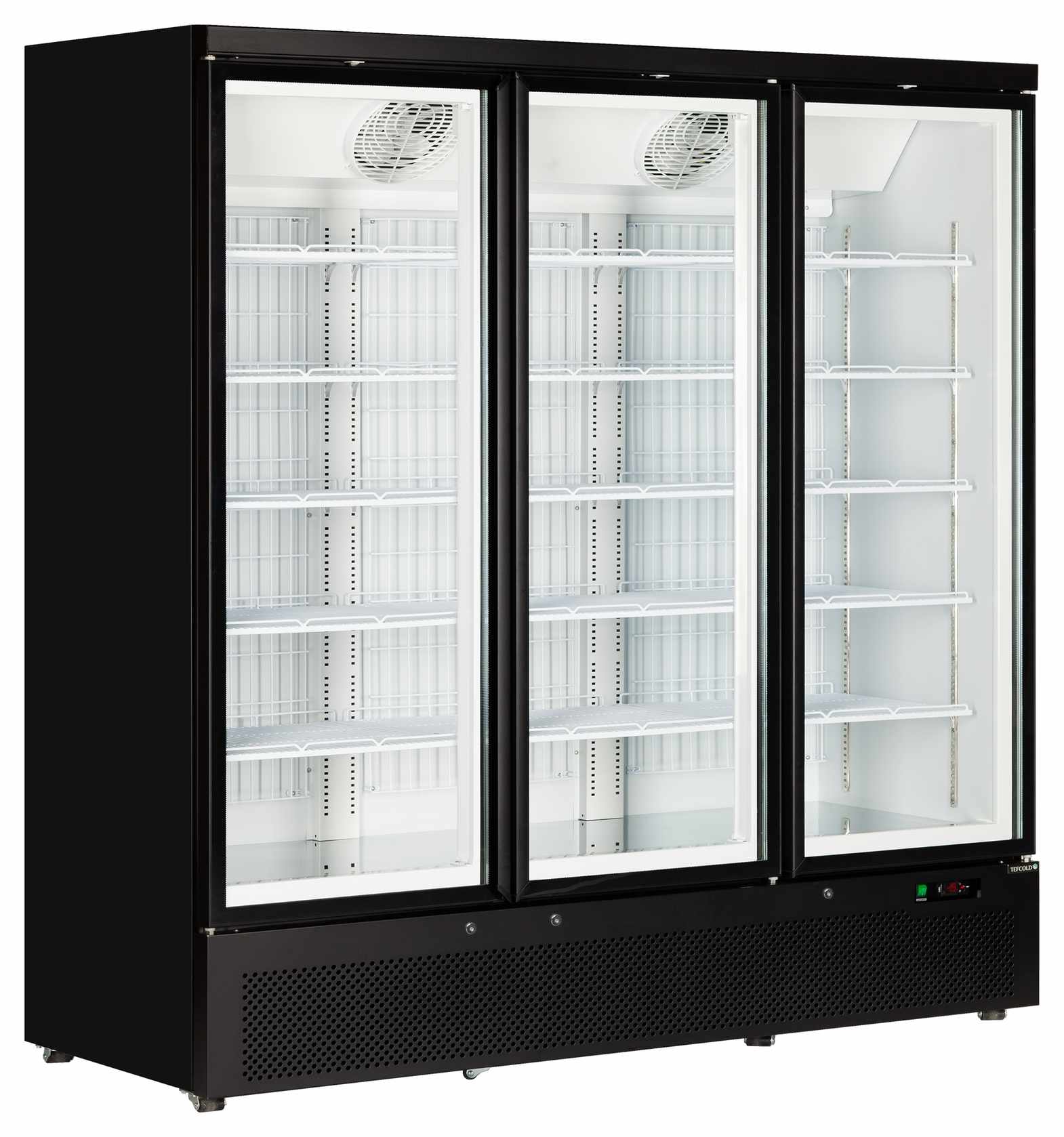 Vitrine négative professionnelle Blanche 3 portes vitrées - Atom Maxi F3DB - Tefcold